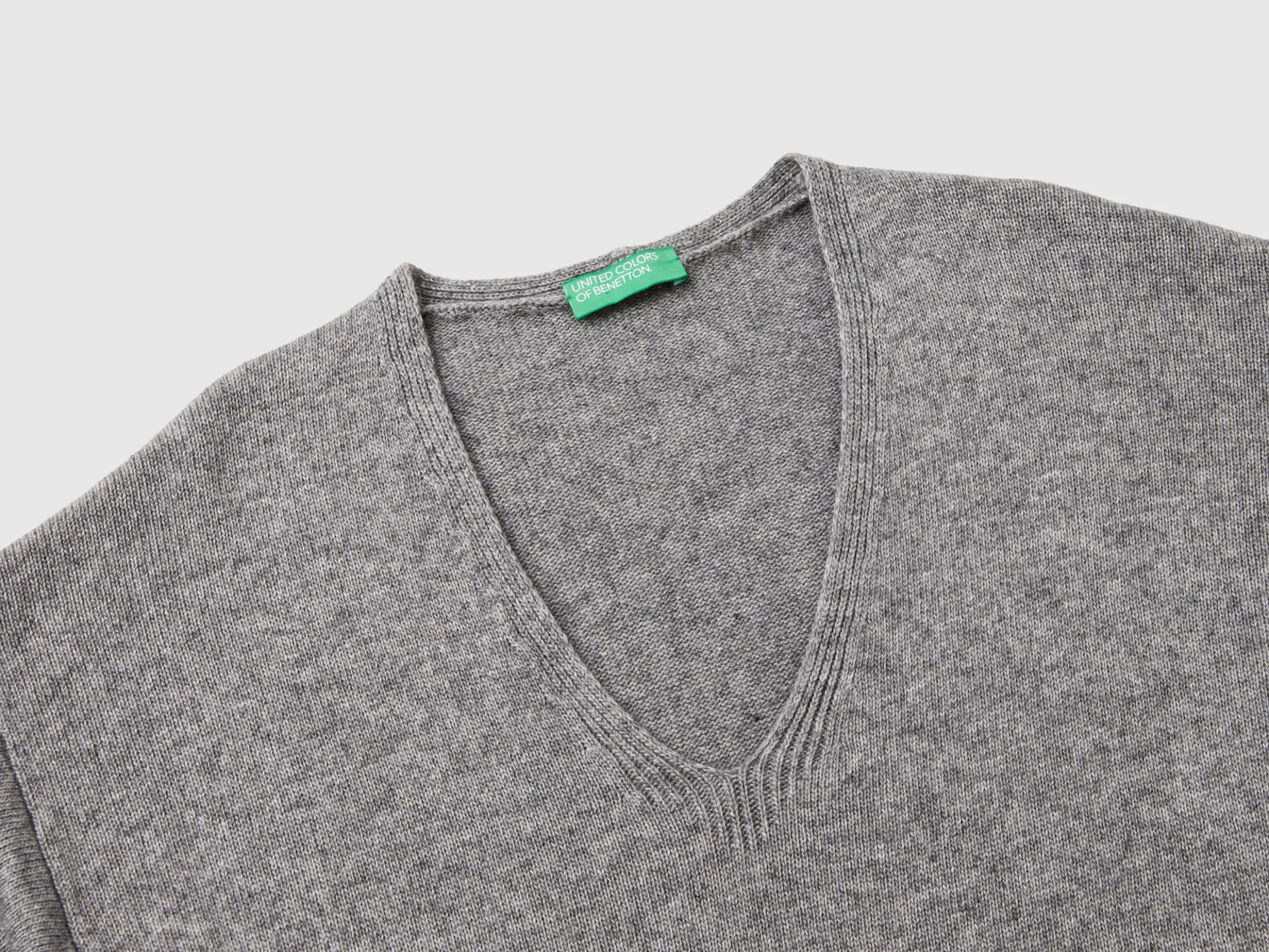 V-neck sweater in wool blend