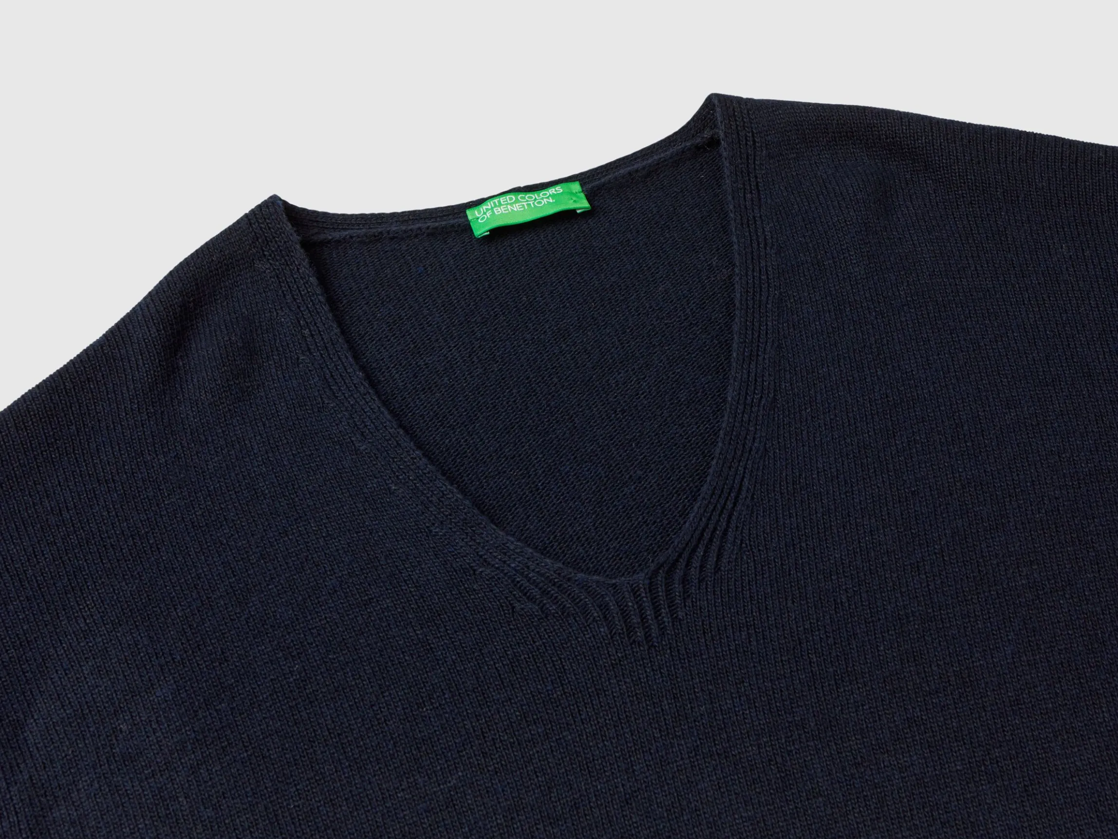 V-neck sweater in wool blend