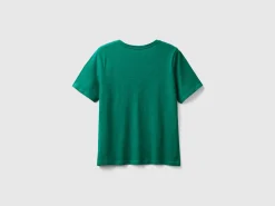 V-neck t-shirt in slub cotton