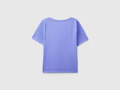 V-neck t-shirt in slub cotton