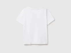 V-neck t-shirt in slub cotton