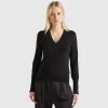 V-neck viscose blend sweater