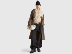 V-neck viscose blend sweater