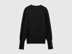 V-neck viscose blend sweater