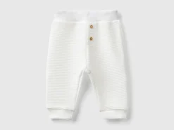 Warm cotton blend trousers