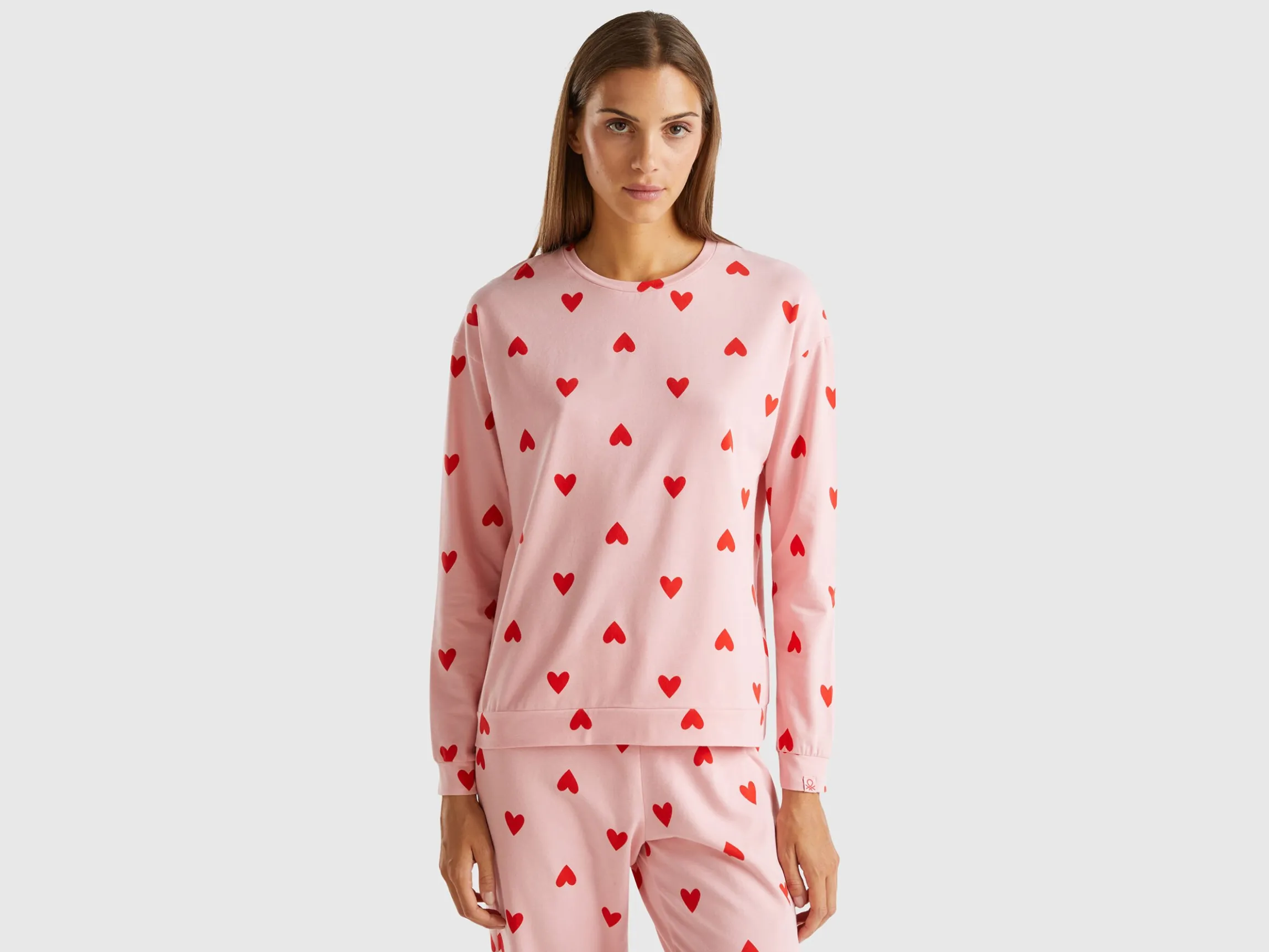 Warm cotton t-shirt with hearts