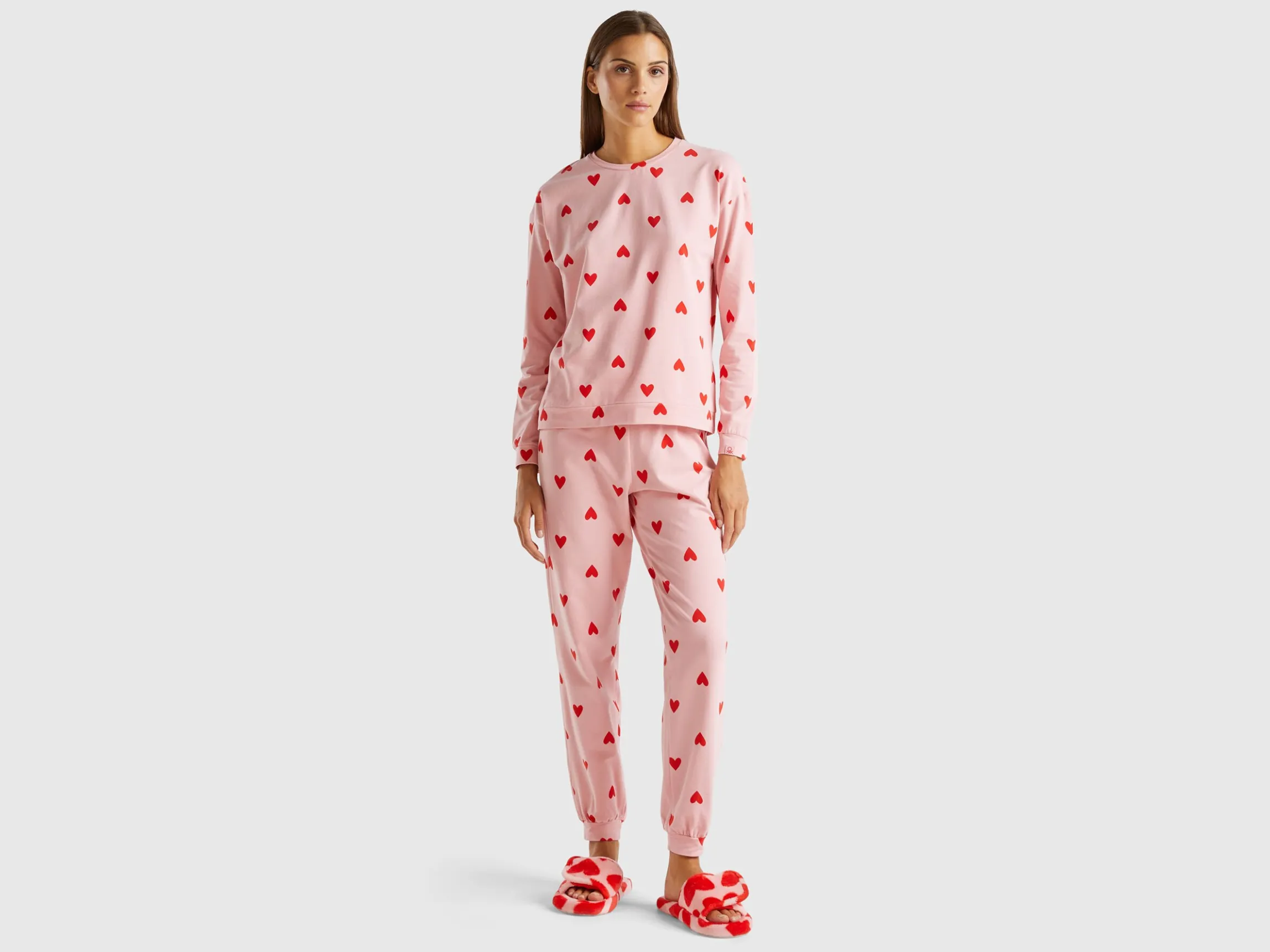 Warm cotton t-shirt with hearts