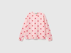 Warm cotton t-shirt with hearts