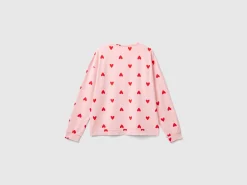 Warm cotton t-shirt with hearts
