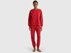 Warm pyjamas with reindeer print