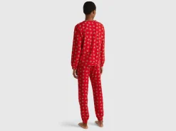 Warm pyjamas with reindeer print