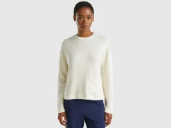 Warm stretch cotton sweater