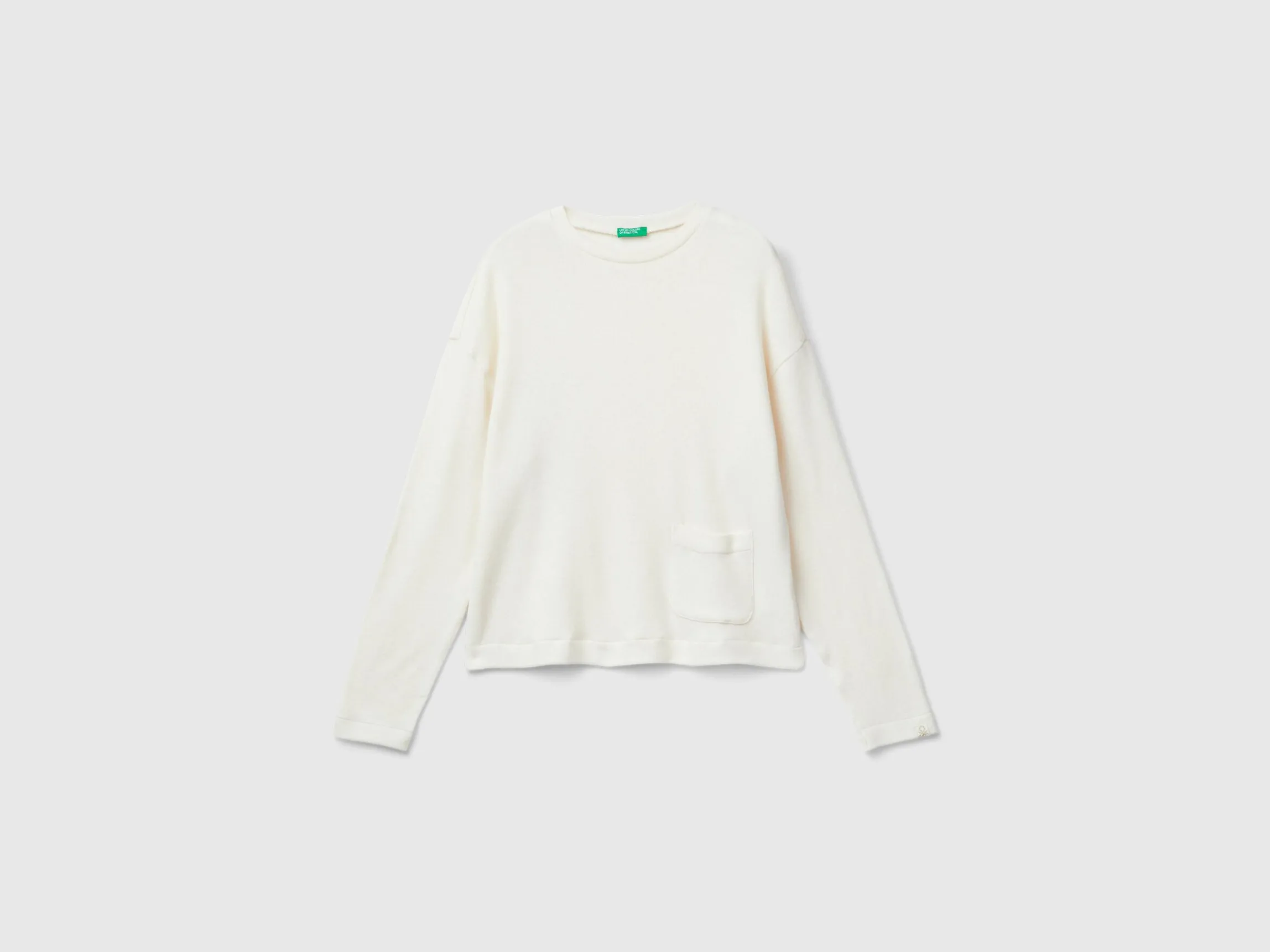 Warm stretch cotton sweater