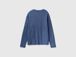 Warm stretch cotton sweater