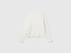 Warm stretch cotton sweater