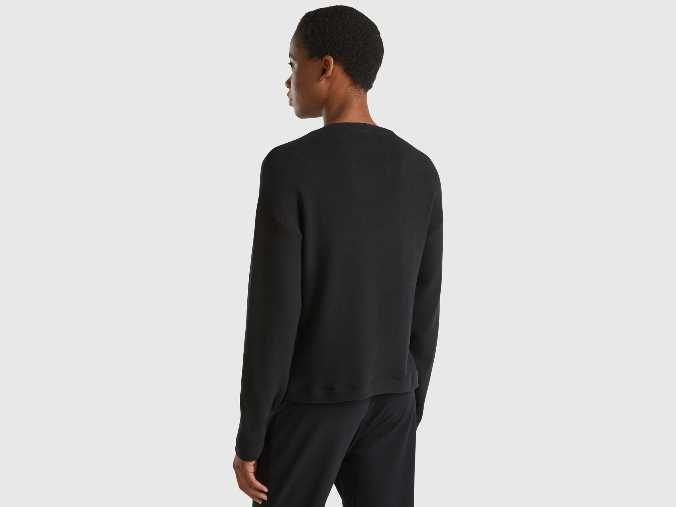 Warm stretch cotton top