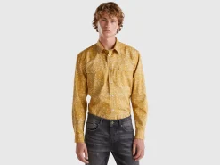 Western style shirt with bandana print