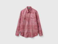 Western style shirt with bandana print