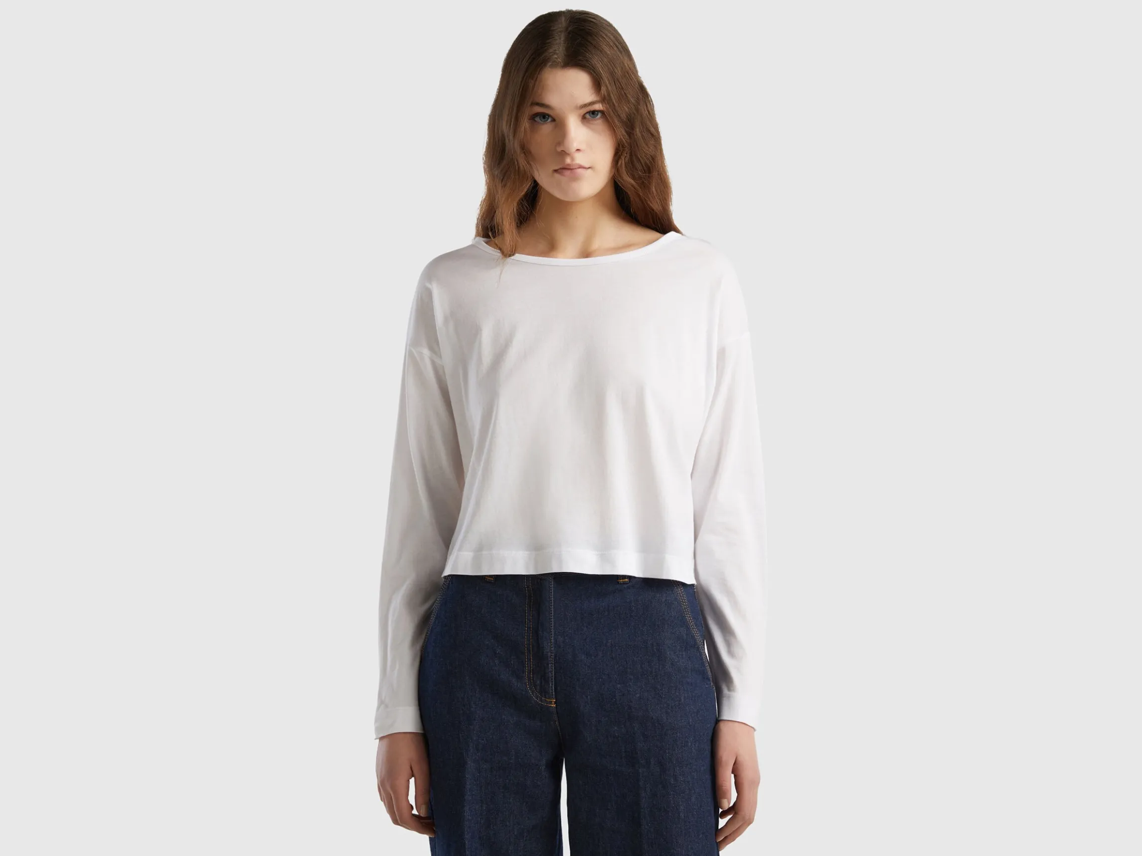 White long fiber cotton t-shirt