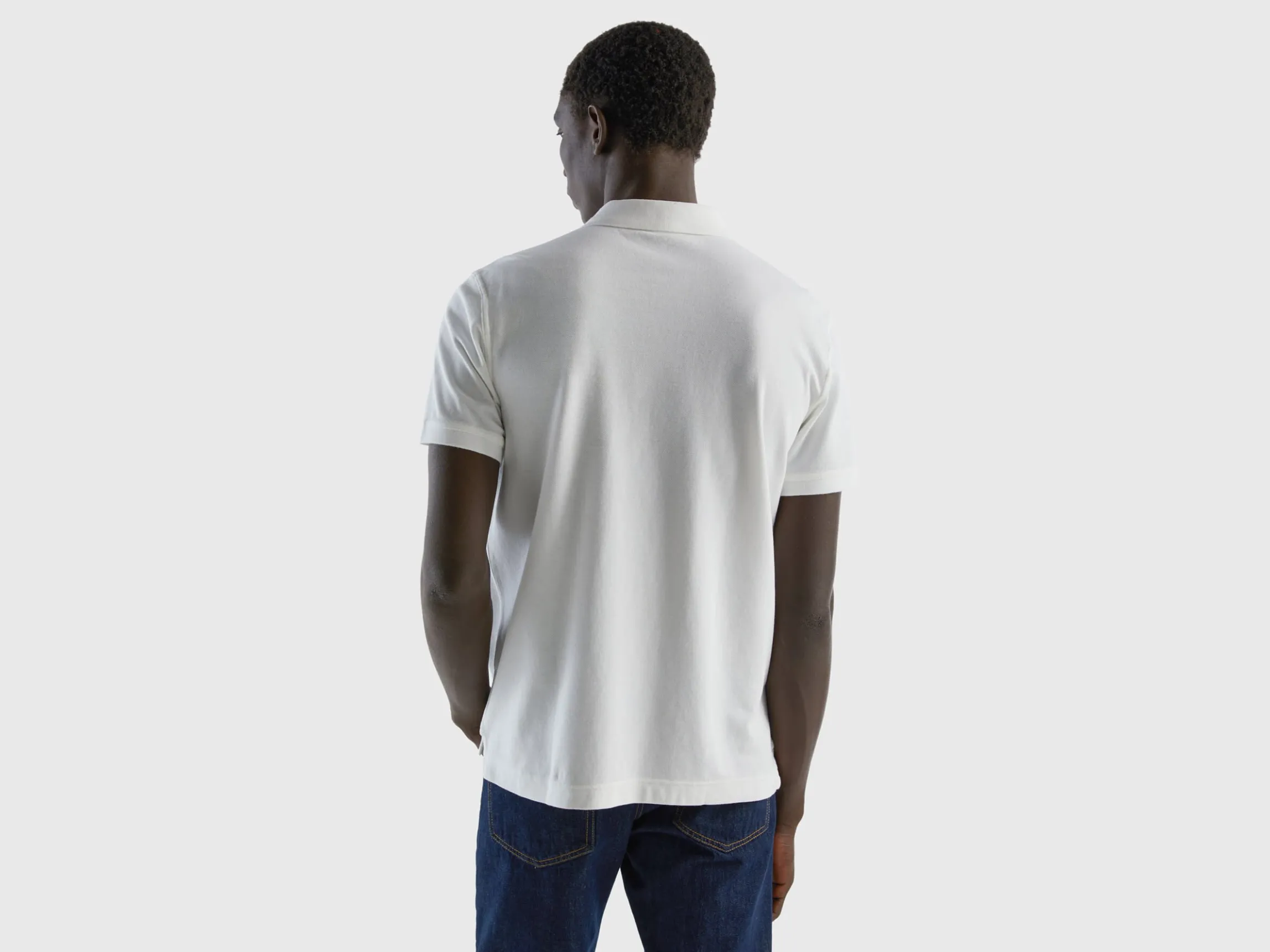 White regular fit polo