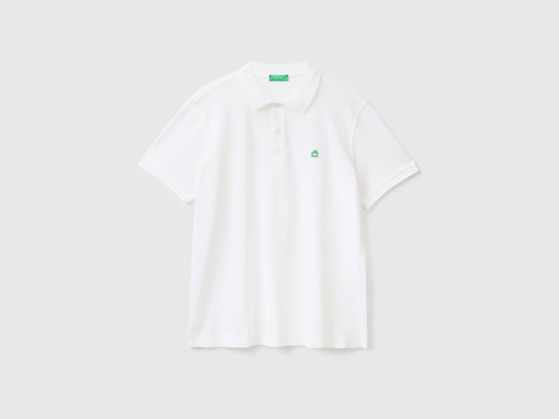 White regular fit polo