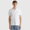 White slim fit polo