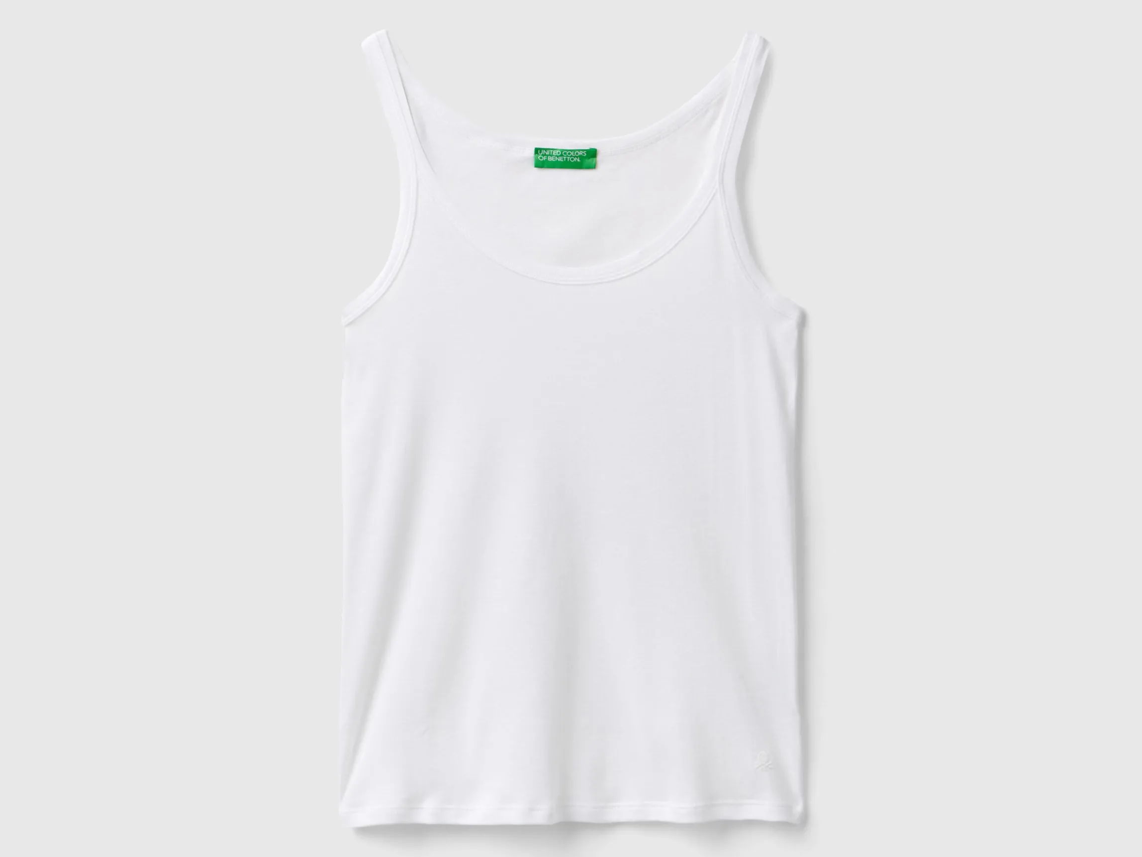 White tank top in pure cotton