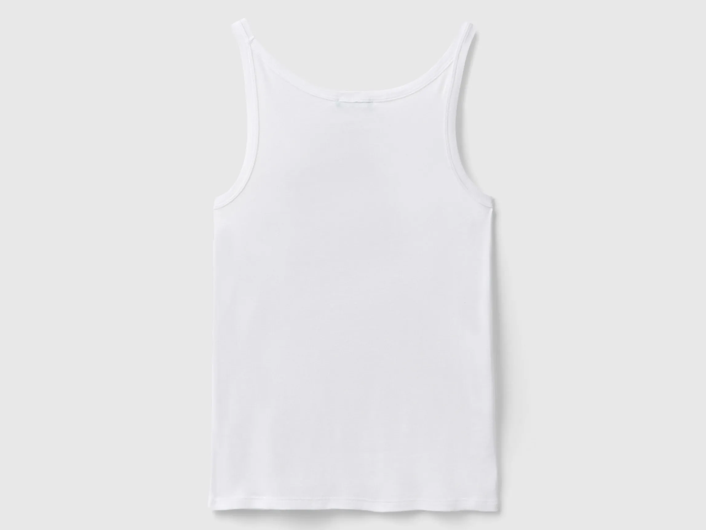 White tank top in pure cotton