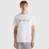 White t-shirt in organic cotton with logo