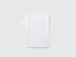 White t-shirt in organic cotton with logo
