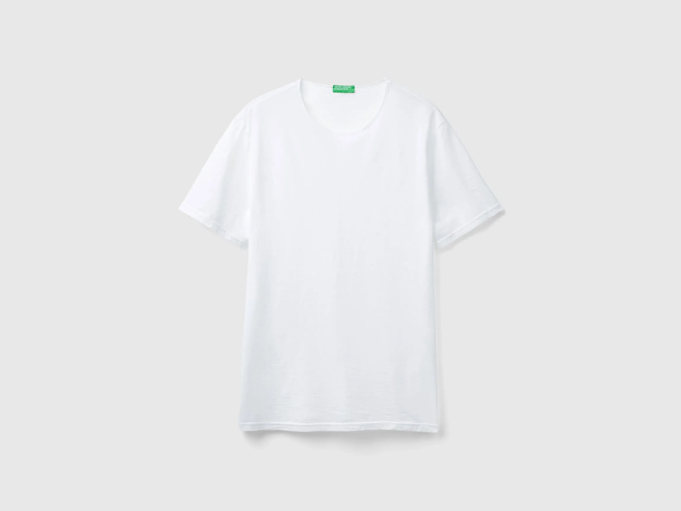White t-shirt in slub cotton