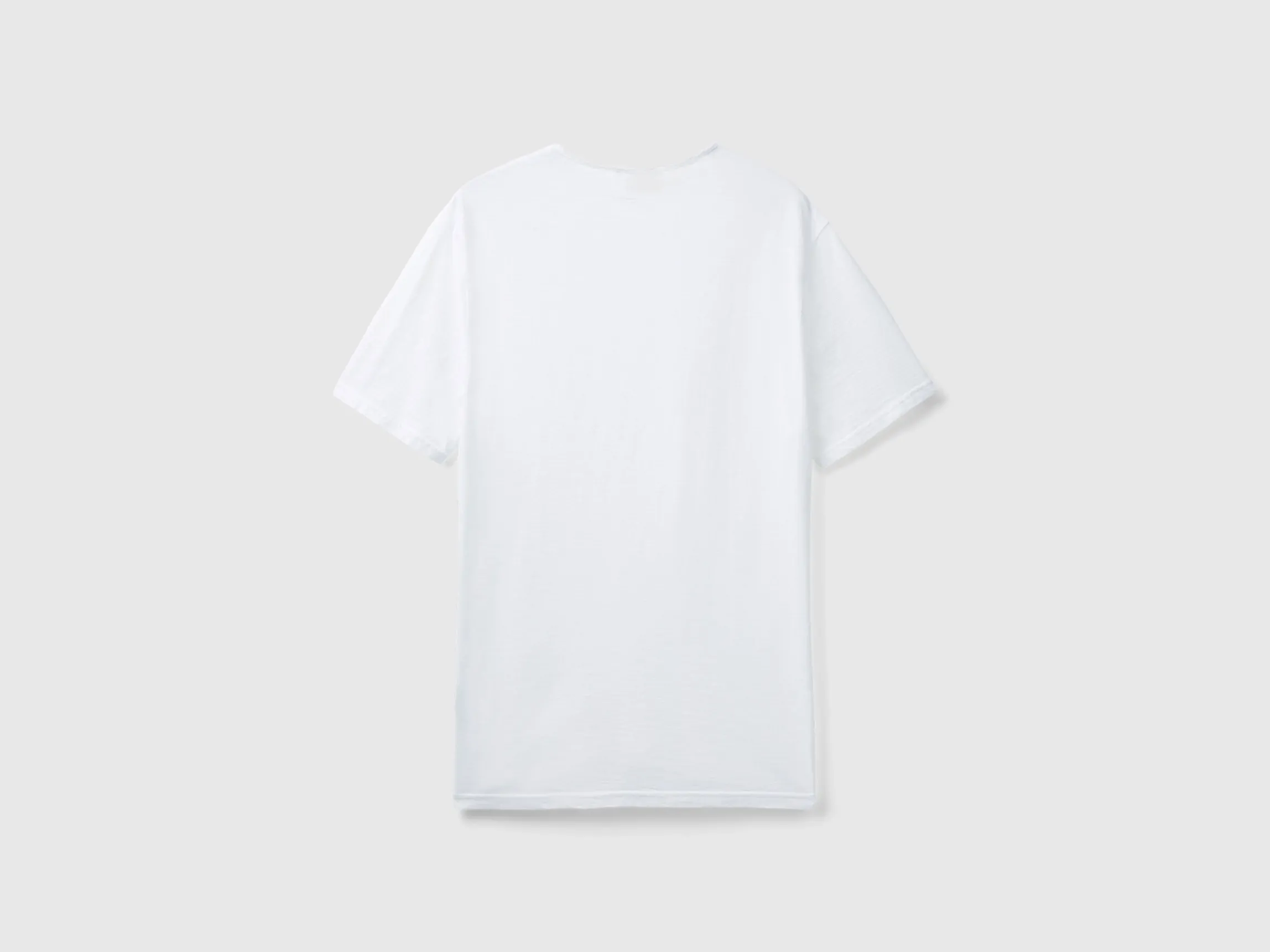 White t-shirt in slub cotton