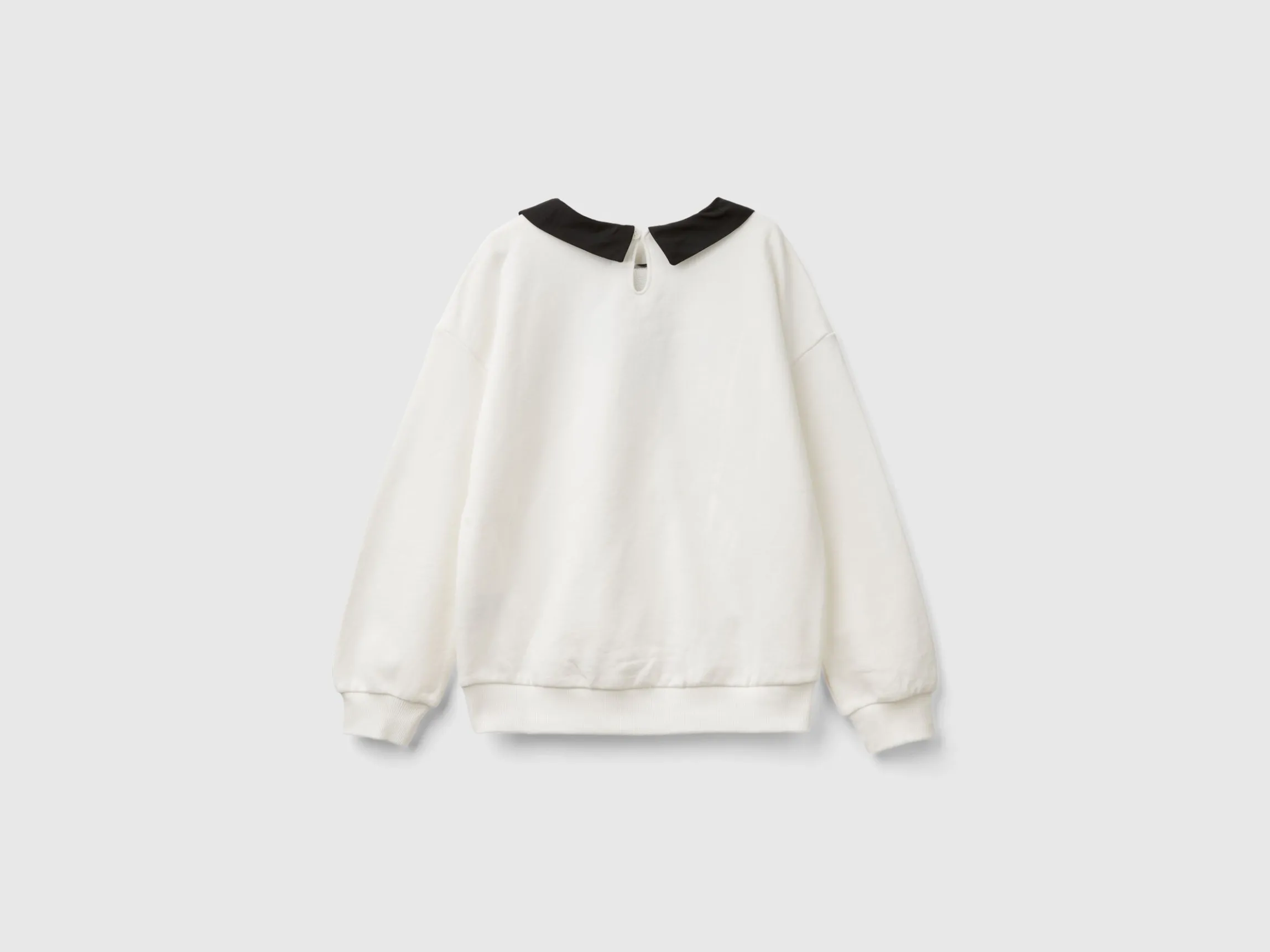 White Wednesday Addams collared sweatshirt