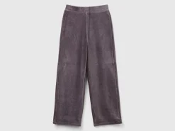 Wide chenille trousers