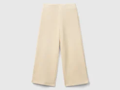 Wide chenille trousers