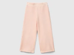 Wide chenille trousers