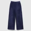 Wide chenille trousers