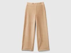 Wide chenille trousers