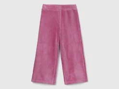 Wide chenille trousers