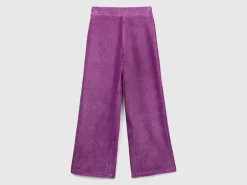 Wide chenille trousers