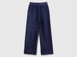 Wide chenille trousers
