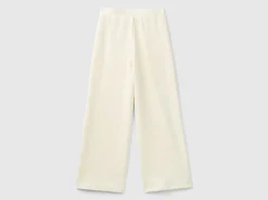 Wide chenille trousers