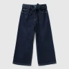 Wide fit jeans with sash