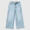 Wide fit jeans with sash
