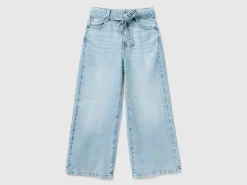 Wide fit jeans with sash