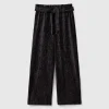 Wide fit trousers with lurex