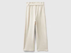 Wide fit trousers with lurex