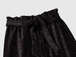 Wide fit trousers with lurex