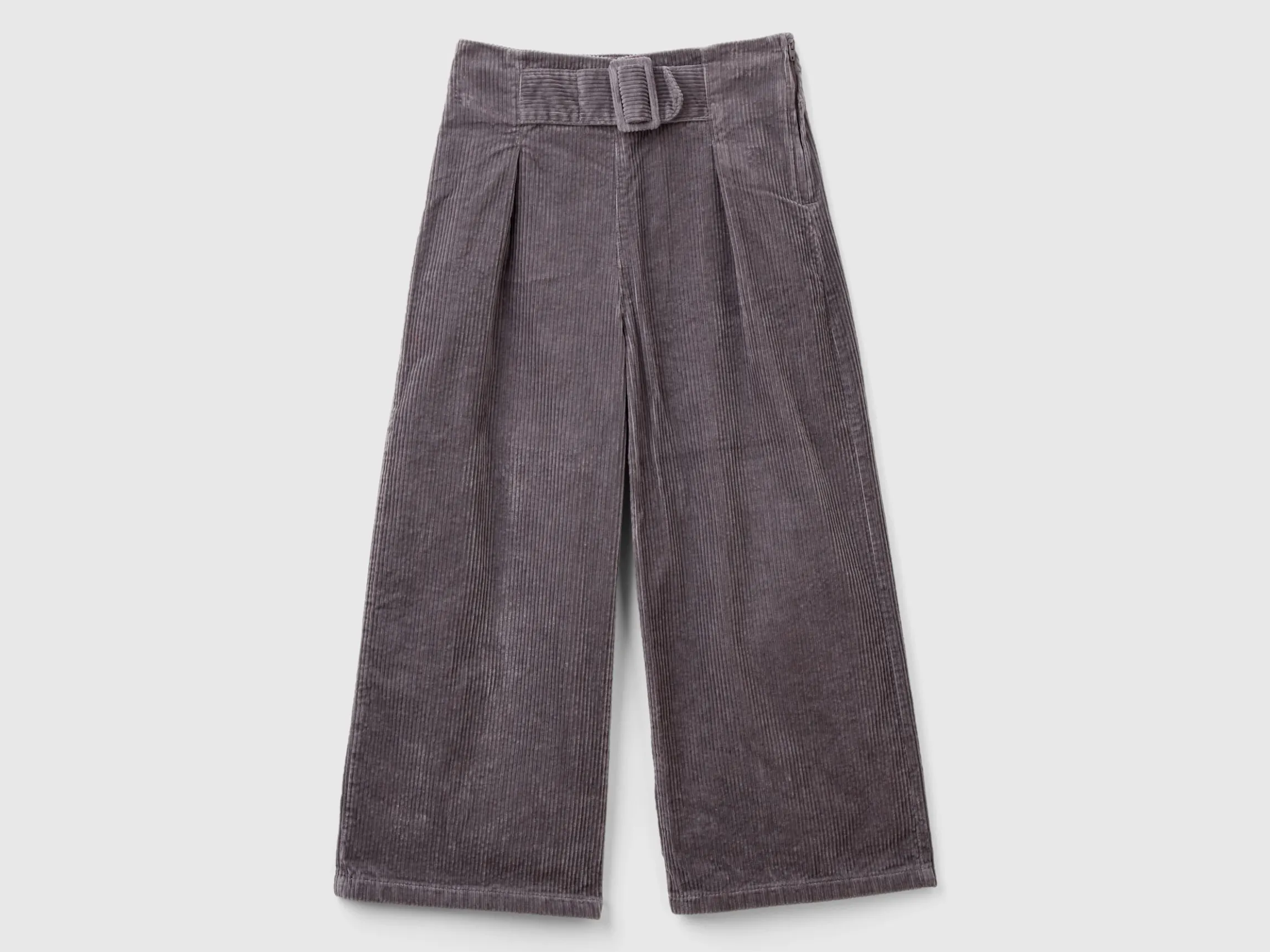 Wide fit velvet trousers