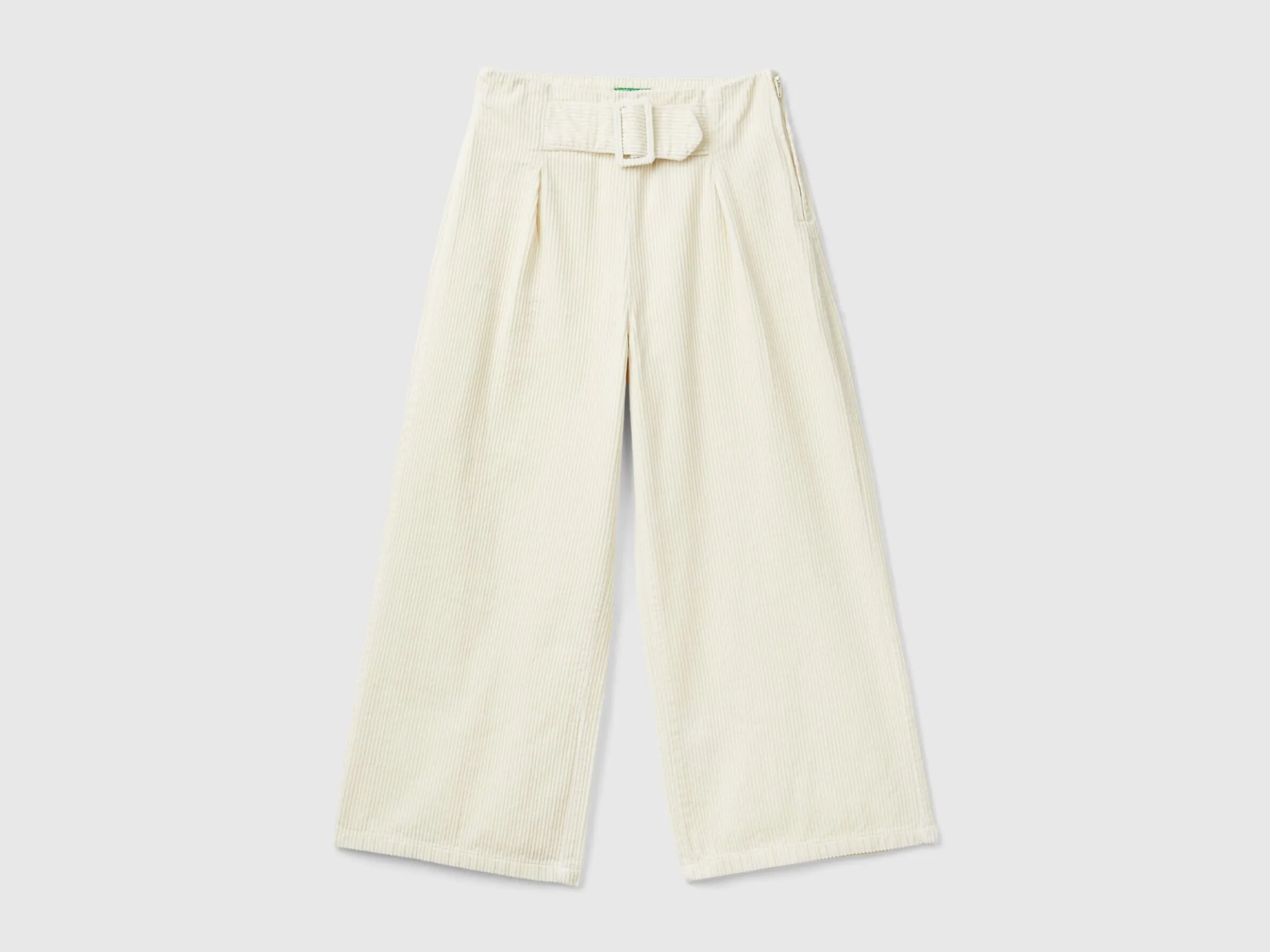 Wide fit velvet trousers